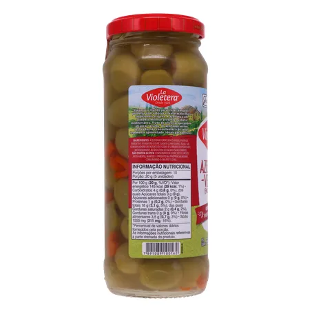 Azeitona Verde La Violetera Pasta de Pimentão Vidro 200G 360-3