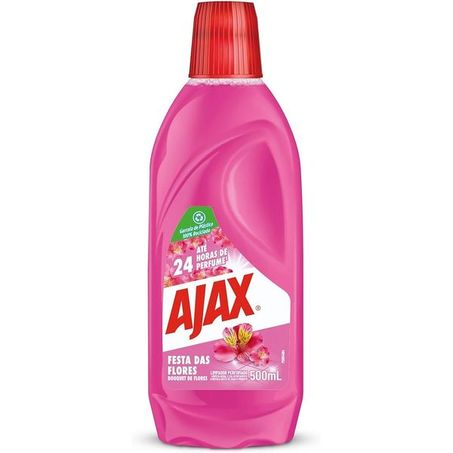 Limpador Perfumado Ajax Flores do Campo Festa das Flores Frasco 500ml