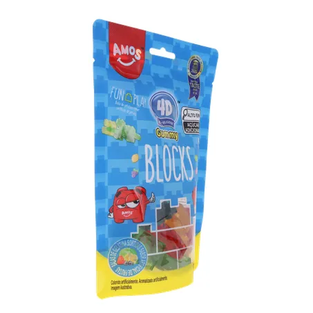 Bala de Gelatina Amos Gummy Blocks Sachê 72gr 360-31