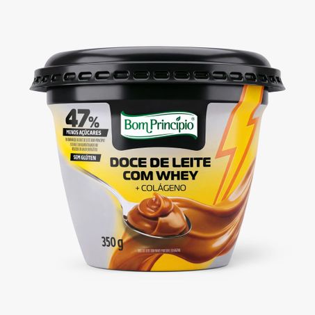 DOCE DE LEITE COM WHEY + COLÁGENO BOM PRINCÍPIO POTE 350G