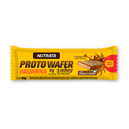 Proto wafer nutrata com whey protein sabor d/leche havanna 30g
