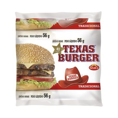 Hambúrguer Seara Texas Burger Misto 56G