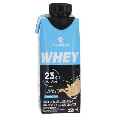 【P12152】20枚 Bebida Láctea Uht Piracanjuba Whey Baunilha Zero Lactose Caixa Com