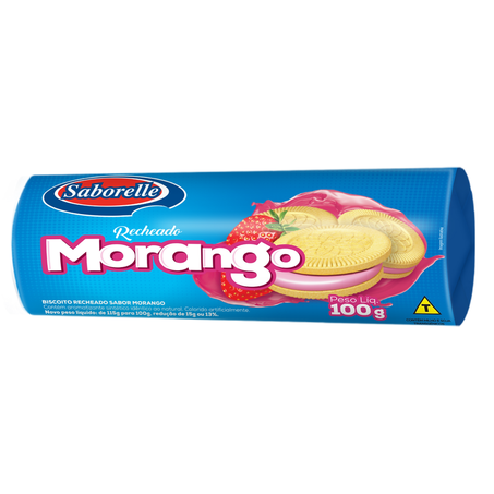 BISC RECH SABORELLE 100G MORANGO