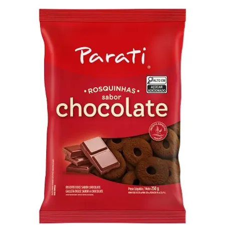 BISCOITO PARATI 250G ROSCA CHOC