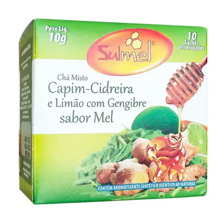 Sulmel-cha 10g cidreira limao gengib mel