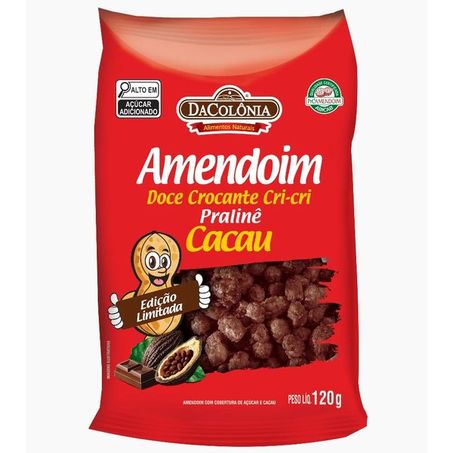 Amendoim cri-cri cacau da colonia 120g