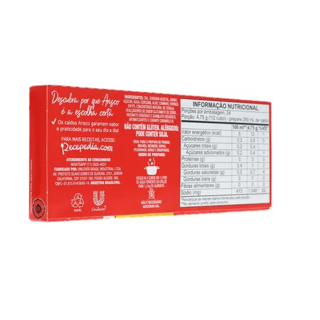 CALDO EM TABLETE ARISCO GALINHA CAIPIRA 114G 360-14