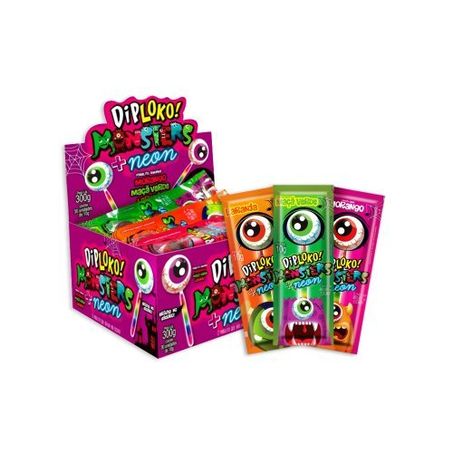 Pirulito Dip Loko 10g Neon Olho