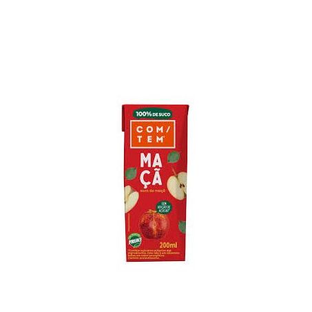 Suco maçã com/tem caixa com 200ml