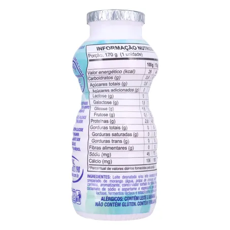 Bebida Láctea Fermentada Batavo Pense Zero Morango 170g 360-16