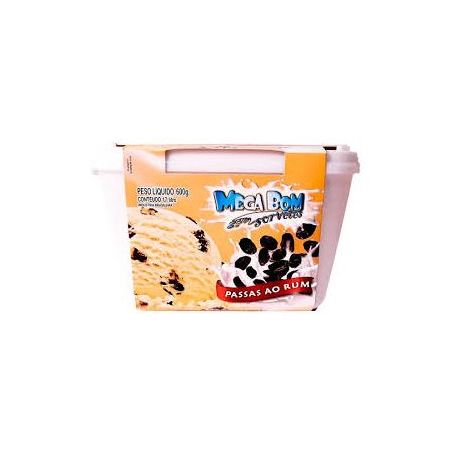 SORV MEGA BOM PASSAS AO RUM 600G