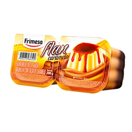 Sobremesa flan baunilha e caramelo frimesa 200g