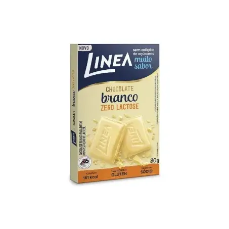 Chocolate linea branco zero lactose 30g