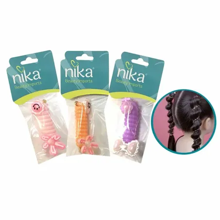 Enfeite nika p/cabelo colorido c/1un