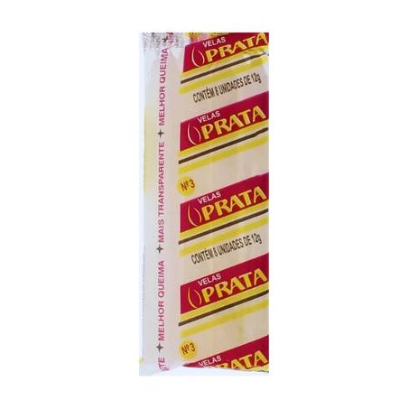 Velas prata n 3 c/8un