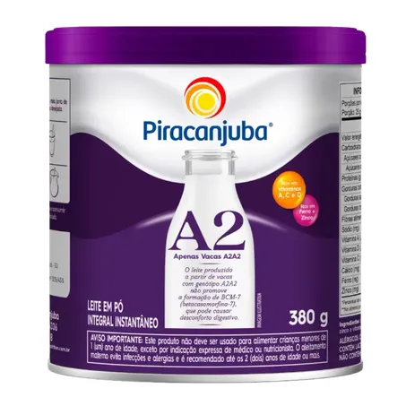 Leite em Pó Integral Piracanjuba A2 Lata 380gr
