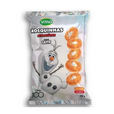 ROSQUINHAS VITAO 60G S/GLUTEN DISNEY LEI
