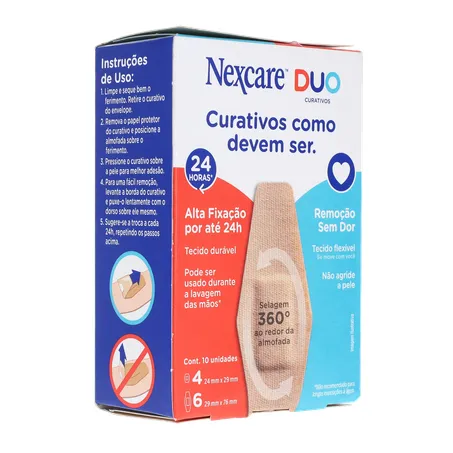 Curativo nexcare duo tamanhos diferentes caixa c-10unid 360-32