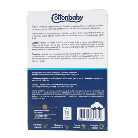 HASTE FLEXÍVEL COTTONBABY CX 150UN 360-19