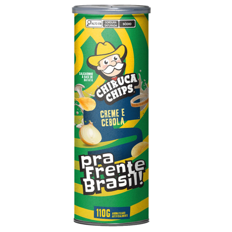 Salgadinho Chiruca Chips Edição Especial Copa do Mundo Sabor Creme e Cebola 110g