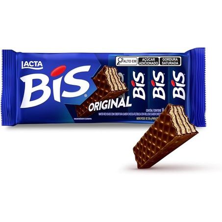 Chocolate bis original cobertura chocolate pacote 100,8g