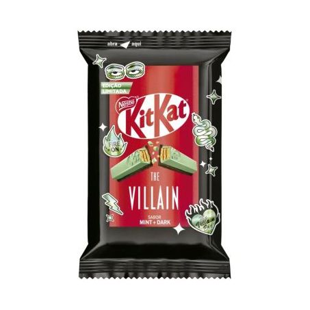 Wafer Cobertura Mint + Dark The Villain Kitkat Pacote 41,5g