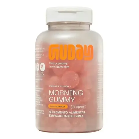 Guday Morning Suplemento Gummy Framboesa 60 Unidades