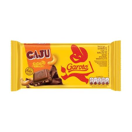 Chocolate garoto castanha/caju 80g