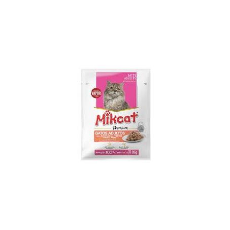 Ração mikcat adulto salmão sachê 85g