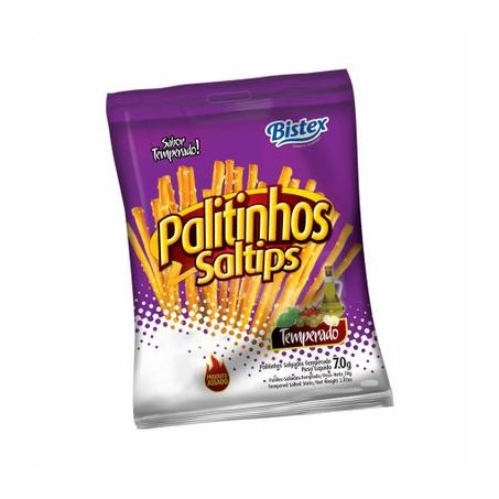 Salgadinho Bistex Palitinhos Saltips Temperado 70G