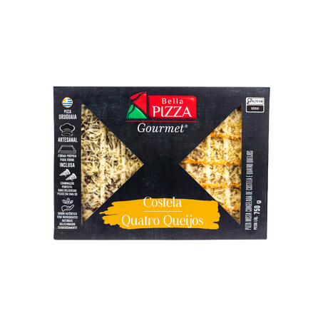 Pizza bella pizza gourmet costela e 4 queijos 750g
