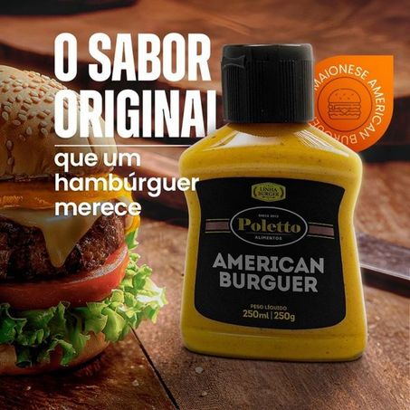 MAIONESE POLETTO  AMERICAN BURGUER 250G 360-1