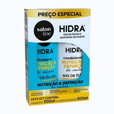 Shampoo Salon Line Hidra 300ml + Condicionador Mix De Óleos e Manteiga De Karité 300ml