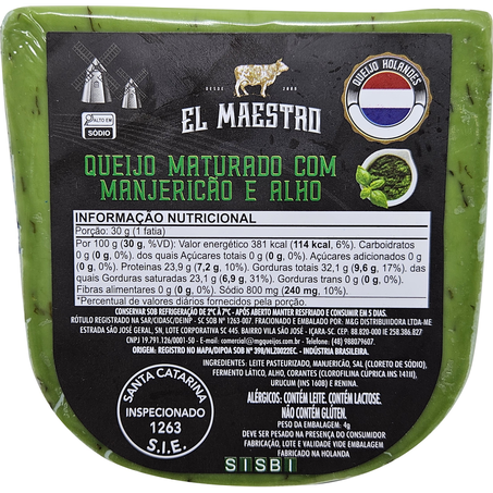 Queijo Gouda Pesto Verde El Maestro Kg