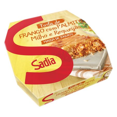 TORTA DE FRANGO COM PALMITO, MILHO E REQUEIJÃO COM MASSA DE IOGURTE SADIA