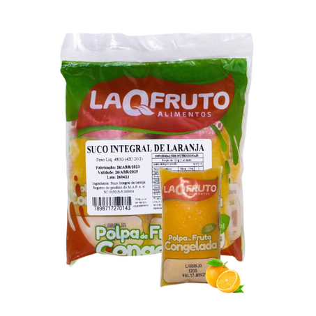 Polpa fruta laranja laqfruto 480g