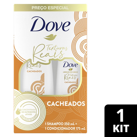 Kit Shampoo com 350  Condicionador com 175Ml Dove Texturas Reais Cacheados Preço Especial