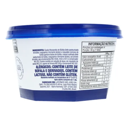 Queijo Burrata de Búfala Búfalo Dourado Pote 270gr 360-12