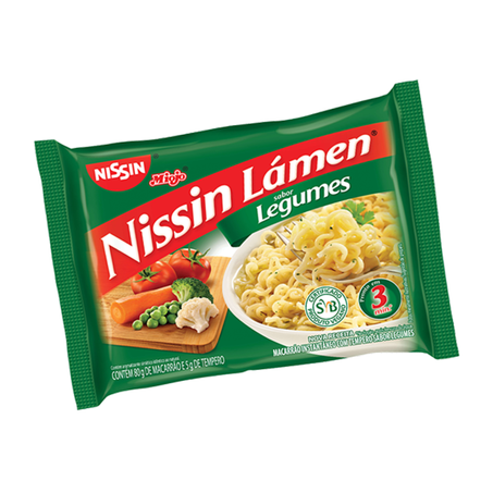 MACARRÃO INST NISSIN LAMEN LEGUMES 85G