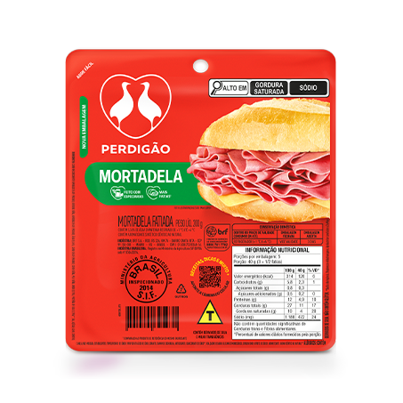 Mortadela perdigão tradicional fatiada pacote 200g