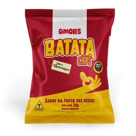 Batata chips gimores sabor churrasco 35g