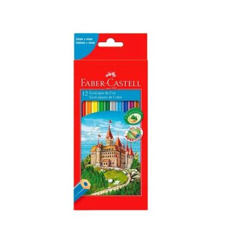 Esc. lapis de cor faber-castell c/12