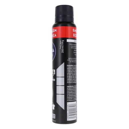 DESODORANTE NÍVEA AEROSSOL BLACK & WHITE INVISIBLE 200ML 360-1
