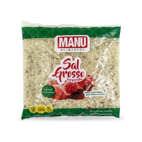 SAL GROSSO TEMPERADO S/PIMENTA MANU 500GR