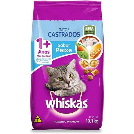 Ração Whiskas Gatos Castrados 10.1kg