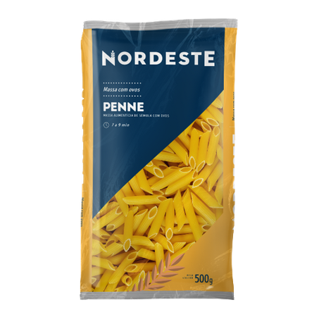 Massa nordeste c/ovos 500g penne
