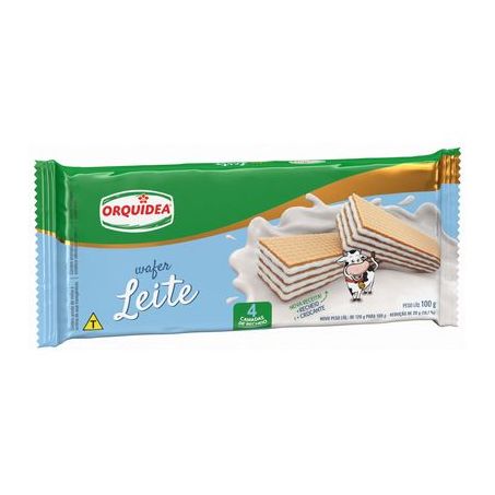 Wafer orquidea leite 100g*.