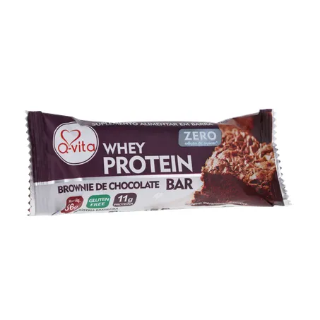 BARRA WHEY PROTEIN Q-VITA BROWNIE DE CHOCOLATE ZERO ADIÇÃO DE AÇÚCAR 36G 360-34