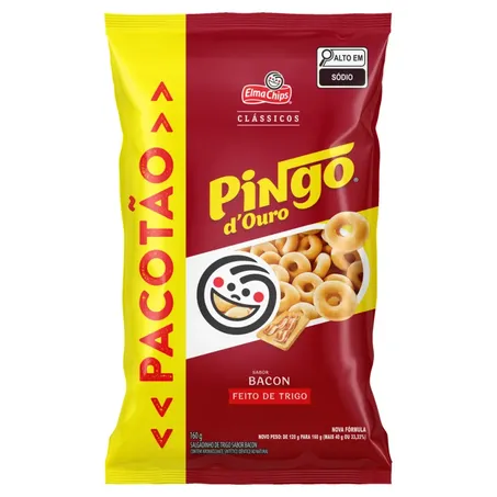 Salgadinho pingo douro bacon 160g